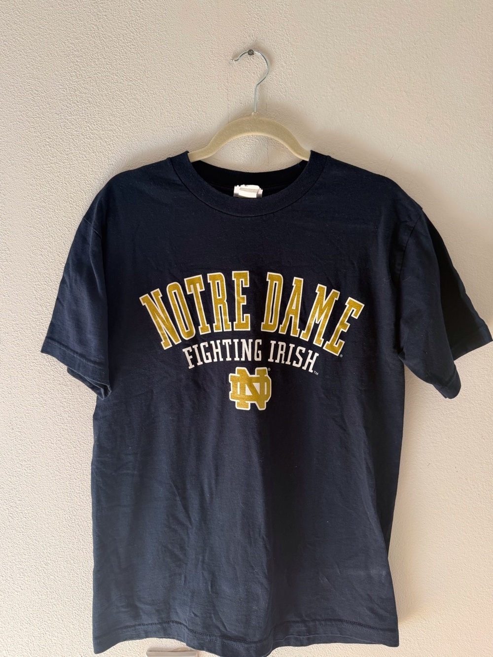Vintage 90s Notre Dame Fighting Irish Navy/Gold Short-Sleeve T-Shirt Men’s M
